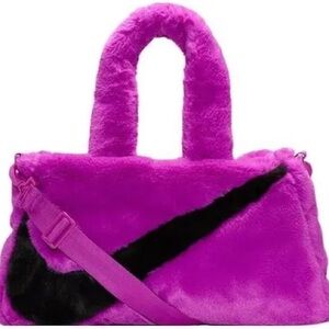 Nike faux fur tote